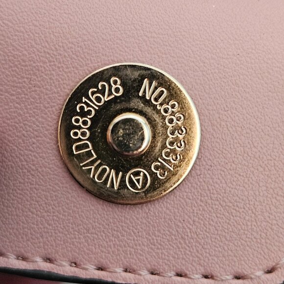 nanette lepore snap women's faux leather exterior pink brown purse crossbody - Picture 6 of 14